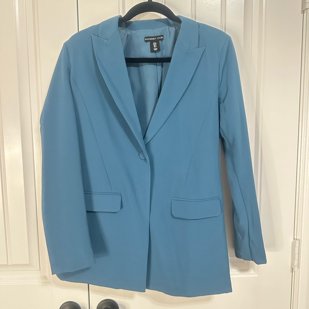 Blue suit jacket